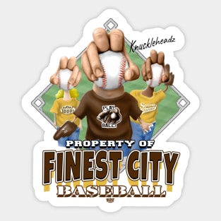 Knucklehead for Finest City Baseball Sticker